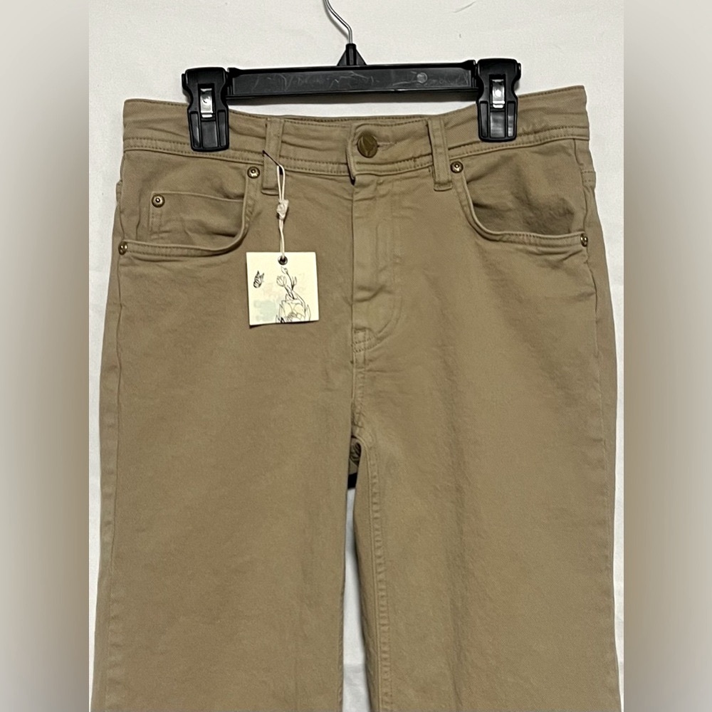 MiH Milan Trouser Wide Leg Cotton Jeans Work Wear Office Casual Neutral Pants - Picture 5 of 13